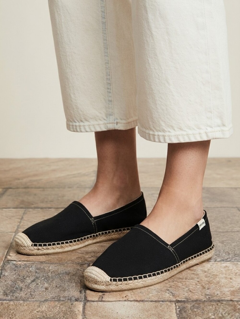 Soludos Canvas Espadrille Loafers Slip On Flats Size 40 EU Women